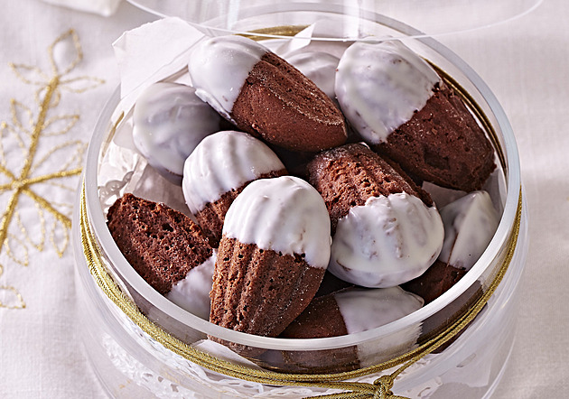 Čokoládové madlenky s bílou čokoládou