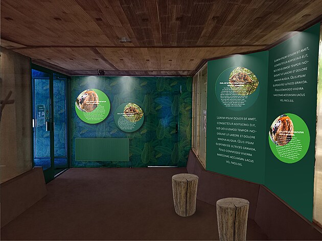 Nová podoba návtvnické ásti zrekonstruovaného pavilonu opic v liberecké zoo