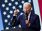 Americký prezident Joe Biden ení v Pensylvánii (30. srpna 2022)