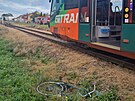 Ve Vodanech vlak zachytil cyklistu a vlekl ho nkolik metr. (3. záí 2022)