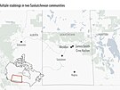 V kanadské provincii Saskatchewan zemelo pi sérii útok bodnou zbraní nejmén...