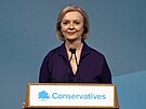 Britská poslankyn Liz Trussová poté, co vyhrála souboj o vedení Konzervativní...