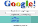 Stránka Google v prosinci 1998