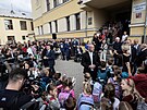 Prezident Milo Zeman navtívil kolu v Lánech. (1. záí 2022)