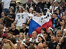 etí fanouci v zápase EuroBasketu proti Srbsku