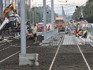 Práce na tramvajové trati v Porub finiovaly, nyní u tam optovn jezdí...