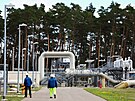 Plynovod Nord Stream 1 v nmeckém Lubminu. (30. srpna 2022)