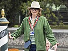 Hereka Sigourney Weaverová po píjezdu k Hotelu Excelsior (filmový festival...