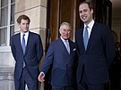 Princ Harry, princ Charles a princ William ped Konferencí o nelegálním obchodu...