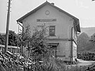 Pvodní budova stanice Kyselka (18. srpen 1983)