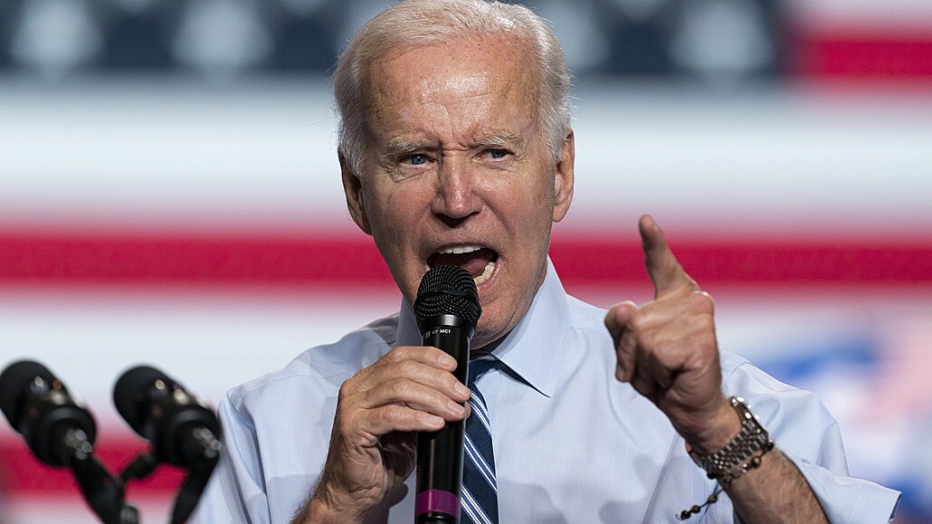 Americký prezident Joe Biden v Marylandu zahájil kampa� p�ed listopadovými...