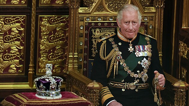 Princ Charles na zasedn novho obdob britskho parlamentu (Londn, 10. kvtna 2022)