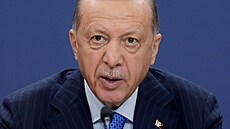 Turecký prezident Recep Tayyip Erdogan na návtv v Blehrad (7. záí 2022)