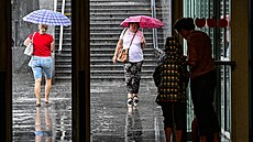 Prudký dé s boukou (9. záí v Praze)