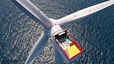 Největší větrná elektrárna na moři Hornsea 2 je v plném provozu. Elektrárna v...