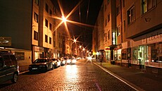 Původní osvětlení ve Sladkovského ulici v Pardubicích