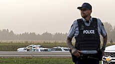 Podezelý z útok byl zaten v Rosthernu v Saskatchewanu. (8. záí 2022)