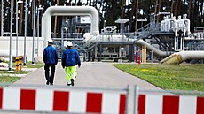 Plynovod Nord Stream 1 v nmeckém Lubminu. (30. srpna 2022)