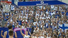 Finští fanoušci během zápasu s Českem