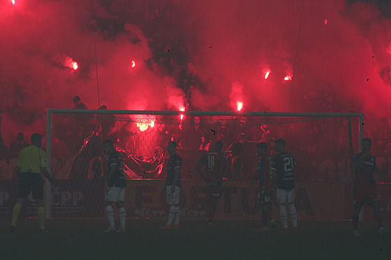Atmosféra zápasu Plze versus Slavia.