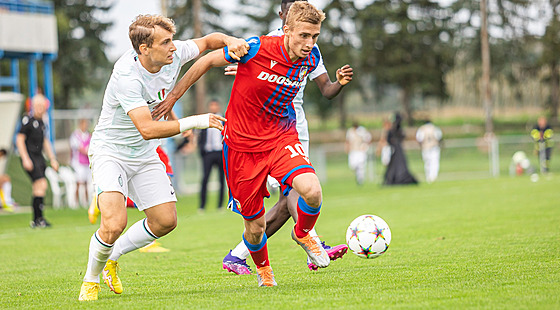 Momentka z utkání Youth League mezi Viktorií Plze a Interem Milán.