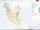 Pehlední mapa migrujících pták