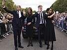 Princ William, princezna Kate, princ Harry a vévodkyn Meghan (Windsor, 10....