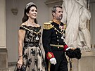 Dánská korunní princezna Mary a korunní princ Frederik na galaveei u...