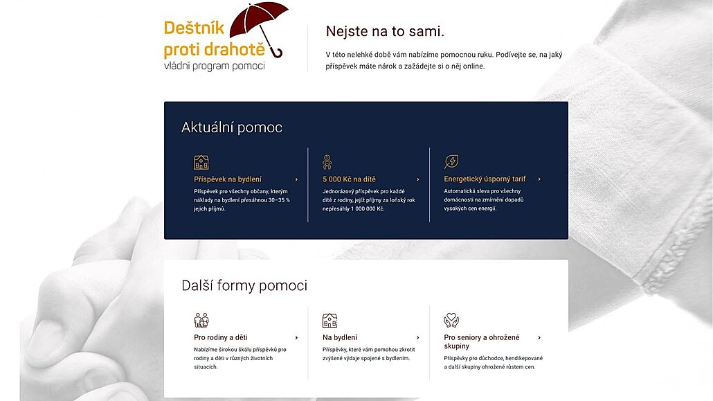 Úad vlády pipravil informaní kampa, je pedstavila vládní pomoc obanm a...