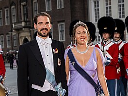 ecký princ Philippos a princezna Nina na oslavách výroí 50 let na trnu...