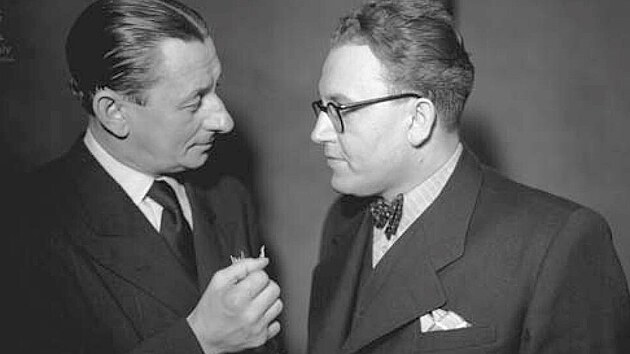 Vlasta Burian s Jindrou Mi�kovsk�m v rozhlasov�m ske�i v Cibulkov� kalend��i na rok 2023