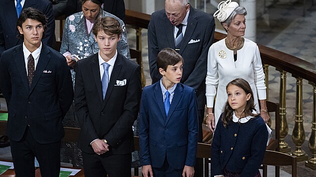Dnsk princ Nicolai, princ Felix, princ Henrik a princezna Athena (Koda, 11. z 2022)