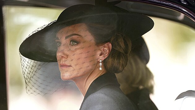Princezna z Walesu Kate na pohbu krlovny Albty II. (Londn, 19. z 2022)