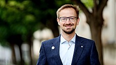 Lídr kandidátky Pirát� Marek Lahoda.