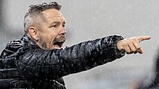 Pavel Horváth bhem utkání se Slavií.