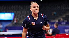Česká stolní tenistka Zdena Blašková se hecuje na mistrovství Evropy do 21 v...