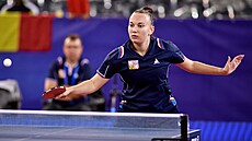�eská stolní tenistka Zdena Bla�ková na mistrovství Evropy do 21 v Klu�i
