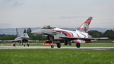 Stroje Eurofighter Typhoon rakouského letectva na Dnech NATO Ostrav