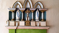 Domácí oltá z konce 19. století v obci umice na pvodním míst (záí 2022)