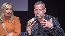 Reisér Pepe Majeský na tiskové konferenci k eskému slavíkovi (15. záí 2022)