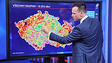 Moderátor Petr Sucho� v po�adu Prima tu�ka na Prima CNN.