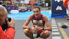 Kristiina Mäki bhem 12. roníku Ústeckého plmaratonu.