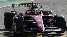 Charles Leclerc z Ferrari v kvalifikaci na Velkou Cenu Itálie F1.