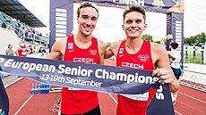 Jan Kuf a Martin Vlach, �erství evrop�tí �ampióni ve �tafet� mu��.