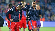 Fotbalisté Plzn bezprostedn po poráce s Interem Milán (0:2) v Lize mistr....