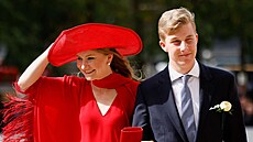 Belgická korunní princezna Elisabeth a princ Emmanuel na svatb princezny Marie...