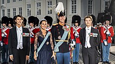 Dánský princ Nikolai, princezna Marie, princ Joachim a princ Felix na oslavách...