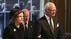 �védská královna Silvia a král Karel XVI. Gustav (Londýn, 18. zá�í 2022)