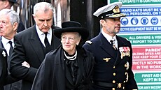 Dánská královna Markéta II. a korunní princ Frederik (Londýn, 19. záí 2022)