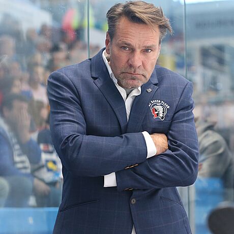 Nespokojený trenér Plzn Petr Koínek.